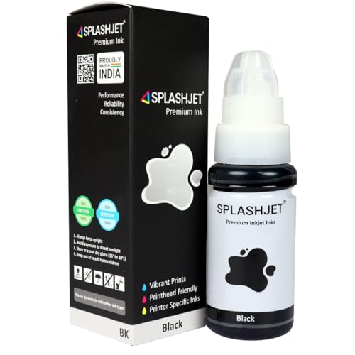 Image of Splashjet 790 Compatible Refill Black Pigment Ink for Canon Pixma G2010, G2000, G1010, G1000, G6070, G5070, GM2070, G3010, G3000 Printer - (70g x 1 Color) Black Bottle - 501803