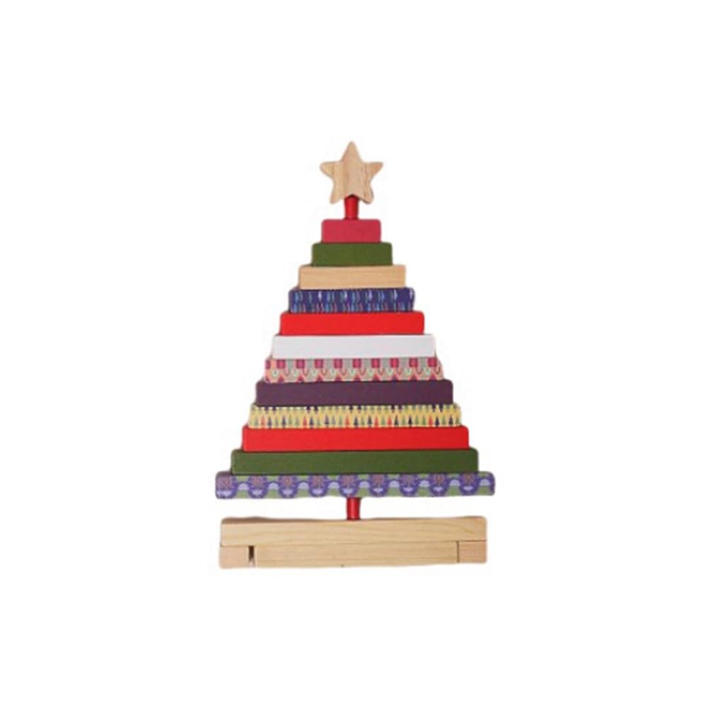 CTRLZS Wooden Christmas Trees Figurines Christmas Decorations Home Accessories Rotatable Miniatures Aesthetic Room Decor Gift S
