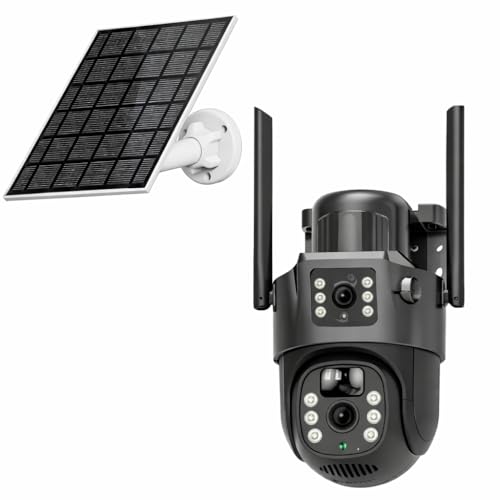 Image of TP PLUS 4MP Solar Powered 4G PTZ Security Camera | 360 Pan Tilt | Outdoor CCTV Camera with Night Vision | Motion Detection | Two-Way Audio & Dual Antenna with Mobile App Control (Dual Lens Solar New)