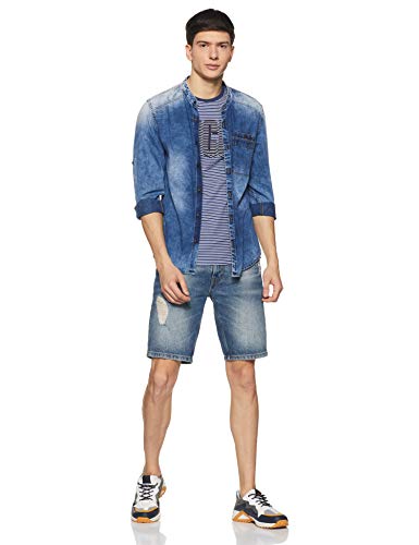 Image of United Colors of Benetton Men's Striped Regular Fit T-Shirt