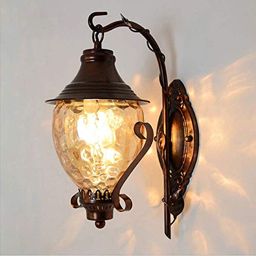 Lumière murale vintage extérieure étanche E27 en métal et verre pour terrasse - 3
