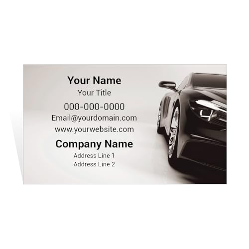 Custom Business Cards for Chauffeur Services & Limousine Companies – 16 Pt Cardstock – Personalized Business Cards For Executive Transport, Private Driver, and Luxury Rental (Modern Transport)