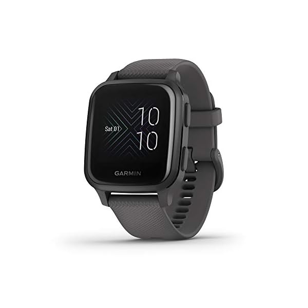 Garmin-Venu-Sq-GPS-Smartwatch-with-Bright-Touchscreen-Display-Up-to-6-Days-of-Battery-Life-Slate-Aluminum-Bezel-with-Shadow-Gray-Case-and-Silicone-Band Garmin 010-02427-00 Venu Sq, GPS Smartwatch with Bright Touchscreen Display, Up to 6 Days of Battery Life, Slate Aluminum Bezel with Shadow Gray Case and Slate Silicone Band