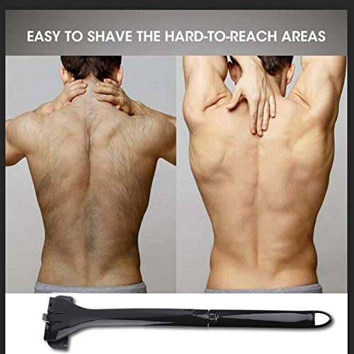 Faletony Rückenrasierer Herren, Rückenrasierer Körperrasierer mit ergonomischer Griff Gebogen DIY Rückenhaar Rasier Schmerzlose für perfekte Nassrasur - effektive Rückenrasur - Image 4