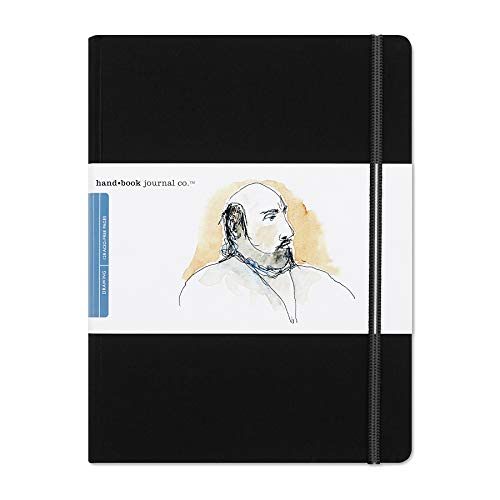 Travelogue Drawing Book, Grand Portrait 10-1 2 x 8-1 4, Ivory Black Artist Journal