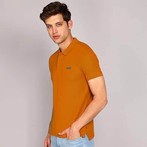 Image of Levi's Men Cotton Regular Fit Printed Polo T-Shirt