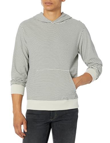 Vince Men's Sueded Jersey Stripe P/O Hoodie