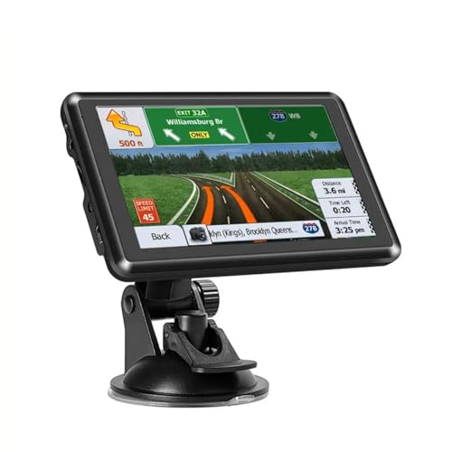 7 Inch Car GPS Navigation System with 2025 UK & Europe Maps, Touchscreen,Postcode Search, Voice Turn-by-Turn Guidance, Free Lifetime Updates, Speed Camera Notifications, and Lane Assistance