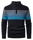 Tissu Haut de Gamme : ce Homme Pull à Fermeture Éclair 1/4 est chaud, confortable et léger, très naturel et doux pour la peau, vous garantissant confort et chaleur tout au long de la journée. Ce pull en maille pour homme vous tiendra confortablement au chaud pendant les journées froides, ce qui en fait un excellent choix pour l'hiver.