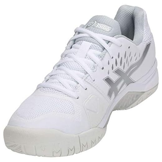 ASICS Men's Gel-Challenger 12 Tennis Shoes, 11.5, White/Silver