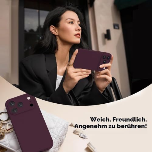 GOODVISH Silikon Hülle für iPhone 18 Pro Max / 17 Pro Max 6,9", Burgunder – Ansicht 6