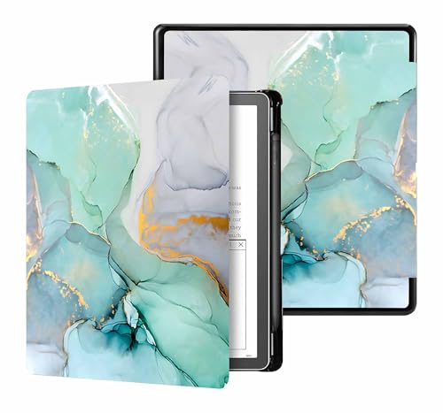 Image of ProElite Case Cover for Kindle Scribe 10.2 inch Case, Slim Smart Flip case Cover for Amazon Kindle Scribe 10.2 inch with Pen Holder, Marble Green