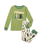 Hatley Unisex Kinder Pyjama-Set mit Langen Ärmeln und Applikationen Pyjamaset, Möge der Wald mit dir Sein, 6 Jahre