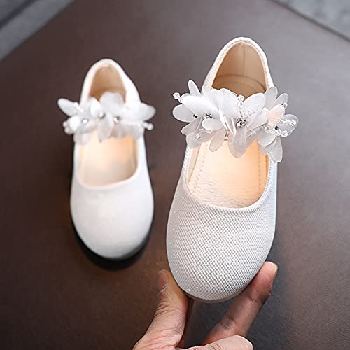EnJoCho Girls Dance Shoes Toddler Infant Kids Baby Girls Round Toe Floral Dance Princess Sandals Summer Open Toe Leather2
