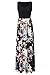 Zattcas Womens Summer Contrast Sleeveless Tank Top Floral Print Maxi Dress