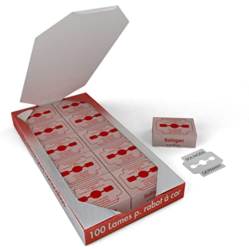 Schwertkrone 100 lames pour râpe à pied pédicure - lames de rechange en acier inoxydable Solingen Allemagne pour râpe à callosités Cover