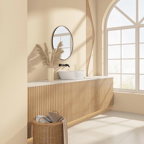 Eridanus quadratisches Waschbecken für die Aufsatzplatte, rechteckig, Keramikbecken aus Glasporzellan, Hochglanz-Finish, ideal für Waschtisch, 400 x 400 x 140 mm