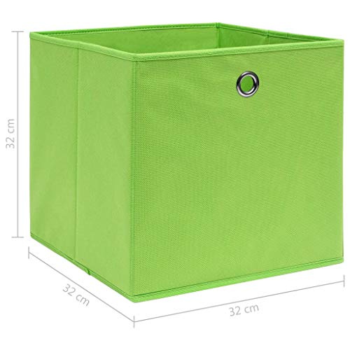 Coffre de rangement en tissu vert imperméable pack de 4 boîtes cubiques de 32 cm pour extérieur