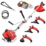 Desbrozadora Gasolina 3 en 1 65cc y 4, Set jardineria con Kit de Proteccion y 20 m de Hilo