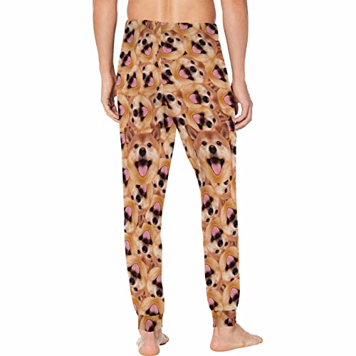 Custom Funny Pajama Pants For Men Personalized Photo Rotating Multifaces Christmas Pajamas Couple Pjs Sleepwear Xmas Gift #TOP1