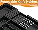 Homecor Silverware Organizer - Expandable Large Kitchen Drawer Organizer Utensil Organizer with 2 Removable Knife Blocks, 22