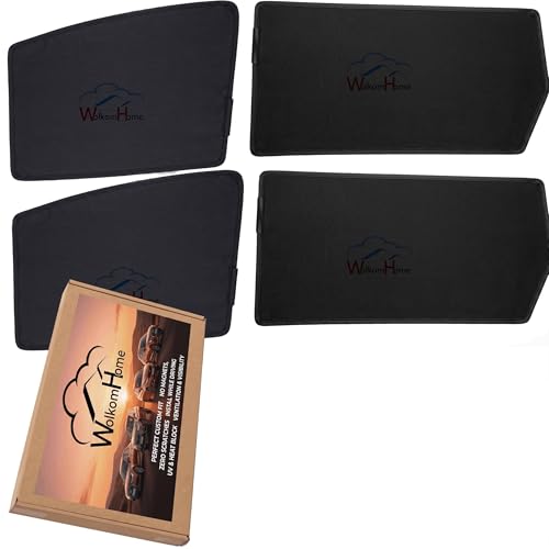 Image of WolkomHome Car Accessories Fix Curtain Window Shades - Half Curtains Sunshade for Hector 2026 | Premium Heat Protection & UV Ray Blocker | Magnetic Fit Mesh Side Window Screen