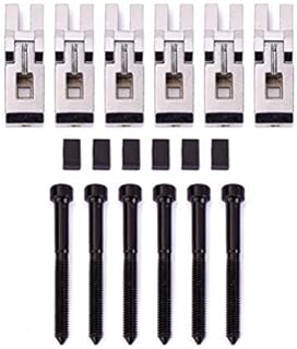 HEALLILY Puente de trémolo de doble bloqueo con silla de montar para floyd rose lic ibanez reemplazo de piezas de guitarra 6 piezas