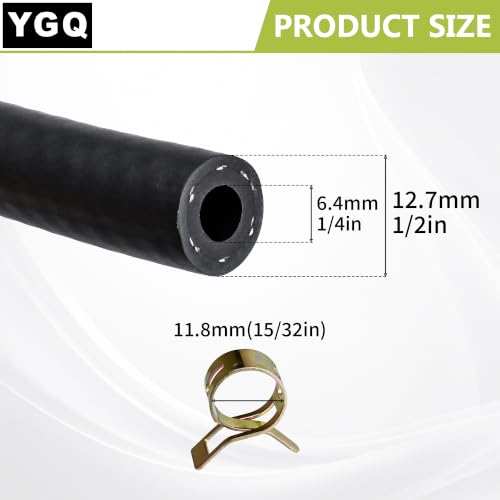 Image of 1 /4 inch ID Fuel Line Hose Braided NBR Rubber Tubing Kit w /Filters Valves Clamps fit for Kawasaki Kohler B S Craftsman MTD Small Engine Generator Mower Automotives (6.6ft)