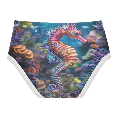 Colorful Seahorse Undersea Toddler Girls's Underwear 2T 202b87342