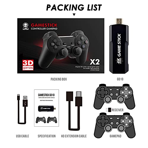 SZAMBIT Console de jogos de TV retrô 4K 60fps HD HDMI Saída Ultra Baixa Latência TV Game Stick 2.4G