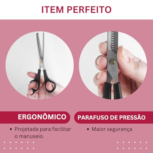 Tesoura Para Cabelo Desbaste Simples NYBC Beauty - 6 3/4