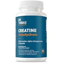 Dr. Tobias Creatine Monohydrate Pills | 5g Complex with Creatine Alpha-Ketoglutarate & Pyruvate | Muscle Strength, Energy & Recovery | 90 Tablets