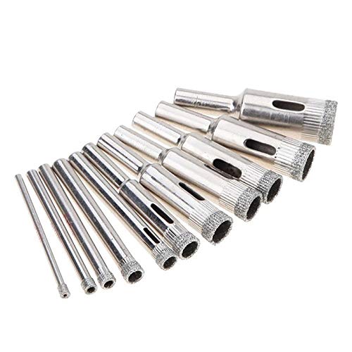 Set de 10 brocas de diamante 3-18 mm para vidrio y cerámica miniatura 1