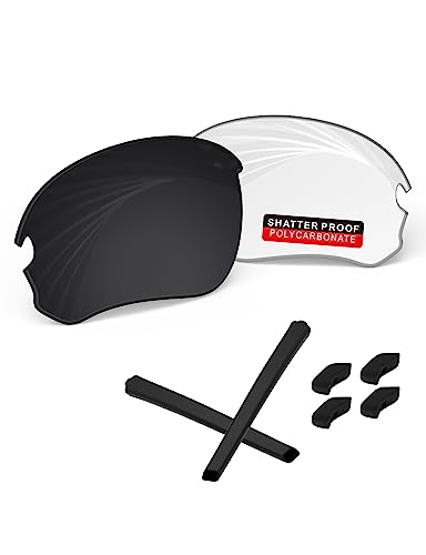 Image of PRO+ Polycarbonate Replacement Lenses & Rubber Kits /Nose Pads for Oakley Flak Series Sunglasses
