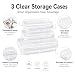 3PCS Clear Hard Shell Zipper Cases,Transparent Waterproof Storage Organiser
