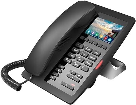 Generic Fanvil H5W Wi-Fi Black IP Phone 3.5 Color Screen with 2 SIP Lines Ideal to Hospital, Shopping mall, Hotel with Fanvil 5V/2A Power Adapter, H5W-BL+PSU-5V/2A