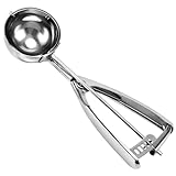 Large Cookie Scoop, 5.4 Tbsp/ 2.7 OZ, 2.5 inch/ 63MM Ball, 18/8 Stainless Steel Ice Cream Scoop, Cupcake Scoop, Secondary Polishing