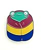 Pansexual Flag Cuddle Cute Frog Blanket Metal Enamel Pin Badge #1