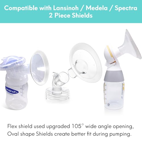 Repuestos 2 Flanges Extractor Leche 15mm Compatibles Medela Lansinoh miniatura 5