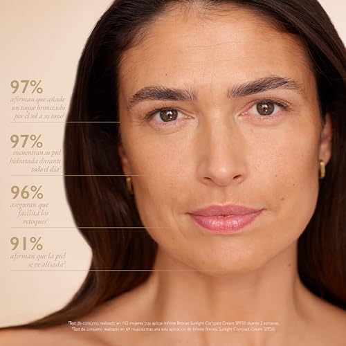 LANCASTER Infinite Bronze Tinted Protection Sunlight Compact Cream | Base de maquillaje compacto en crema con protección solar de SPF50 | 9 g - imagen 9