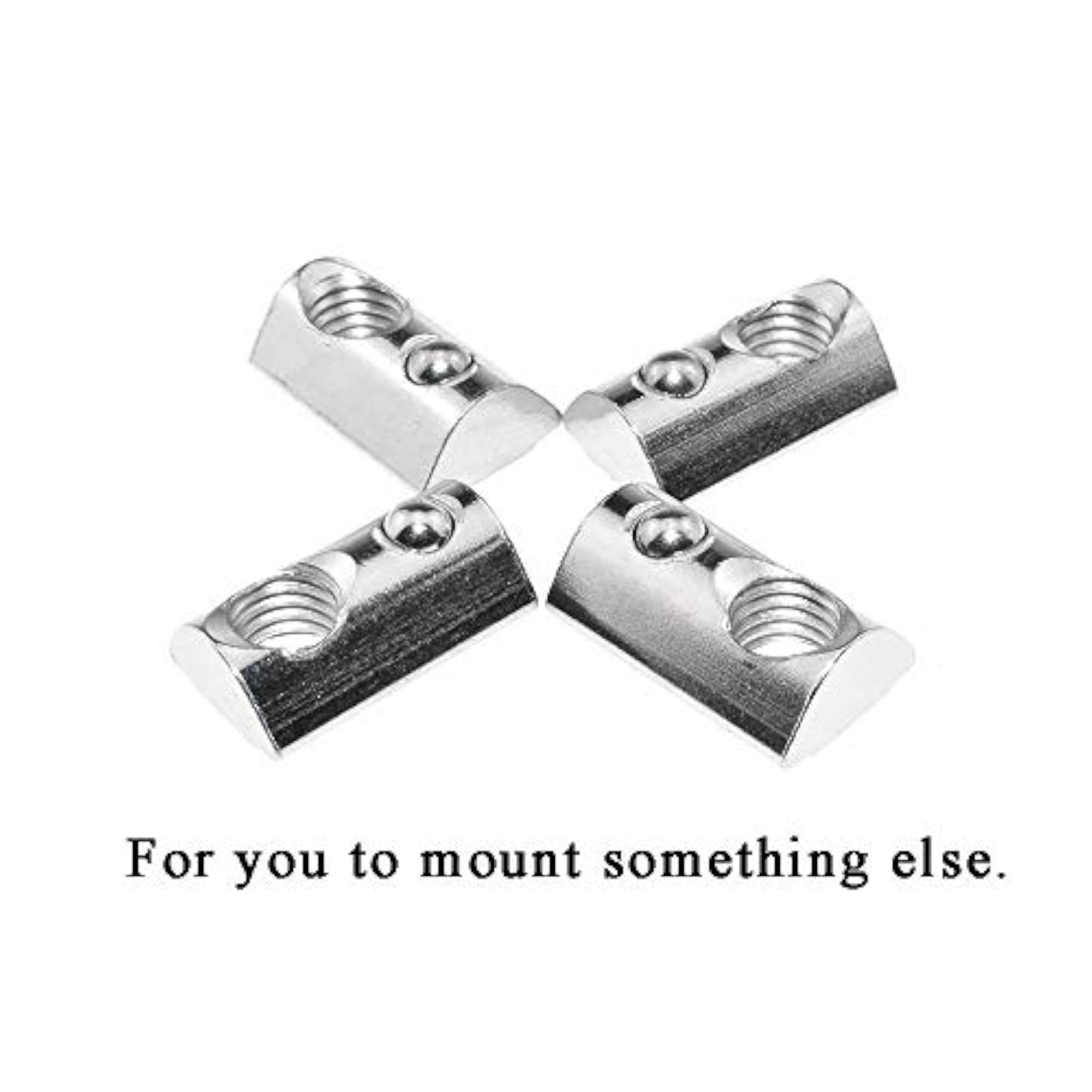 Binzzo 4040 Series M8 T Slot Nuts Roll-in Spring Ball Loaded Elastic 12 Pack