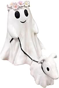 Amazon.com: 2024 New Halloween Ghost Walking Dog Statue - Spooky Ghost