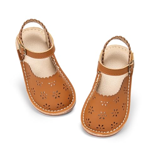 Image of Otter MOMO Girls Open Toe Princess Flat Sandals with Comfort Sole Summer Sandals