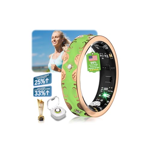 Image of 7 Gen Diamond Smart Ring 【Industry Rank 1-0 Measurement Error】 2026 Smart Ring for Women - Advanced Health Tracker for Wellness and Activity Tracking, Green 7#