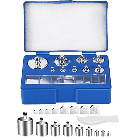 17 Pcs Calibration Weights Set, 10mg-100g Grams Weights Calibration, Precision Stainless Steel Calibration Weight Kit, Scale Calibration Weight Kit for Digital Balance Scale, Jewellery Scale Cover