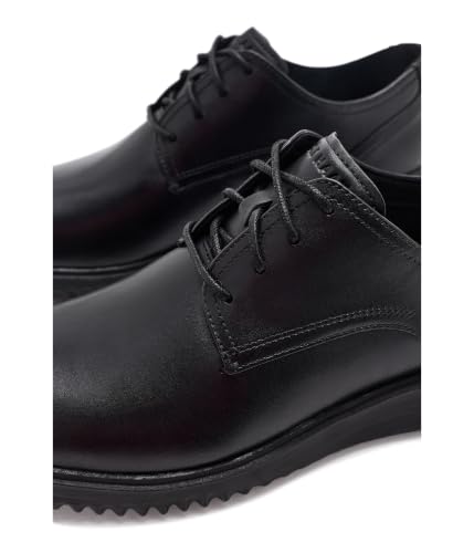 Image of Cole Haan Men's Grand+ Plain Toe Oxford, Black /Black, 10.5-M US