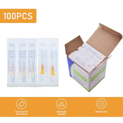 Image of 100 Pack 25 Gauge 1 Inch Lab Accessories, Individually Packaged.