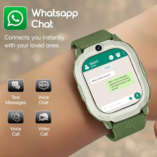 Image of sekyo 'Neo AI' 4G Smart Watch for Kids with AI Learning, Whatsapp, Video Calling, GPS Tracker, Activity Tracker, Habit Coach, 8GB | Edu-Games, Step Counter, Camera, SOS, 4G /5G Sim Card |Parental App