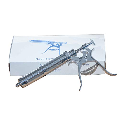 EBDS Veterinary Instrument Semiautomatic Continuous Syringe Adjustable Farm Tools Livestock,Suitable For Pigs,Sheep,Cattle,50ml