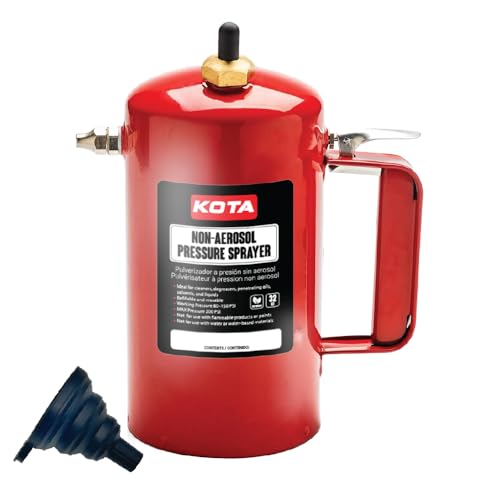 Heavy-Duty Refillable Automotive Fluid Sprayer – 32 oz Steel Canister for Solvents, Degreasers, Lubricants, Cleaners – Industrial-Grade Spray Tool for Garage & Body Shop Use